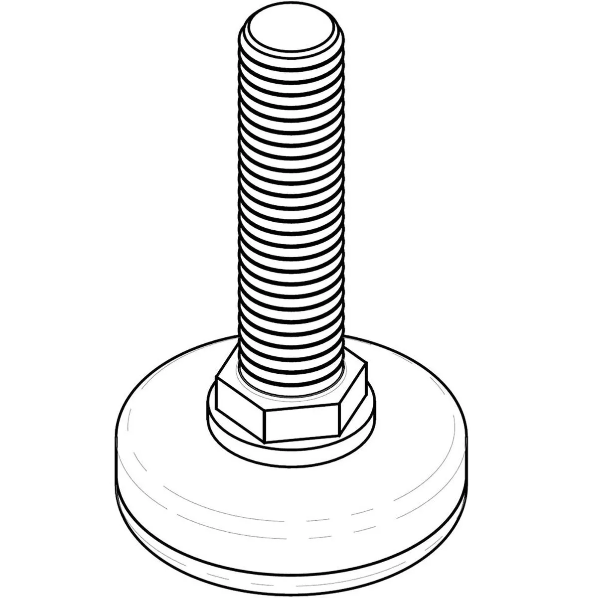 adjuster-leveling-foot-brother-xf6862001 Adjuster (Leveling Foot), Brother #XF6862001