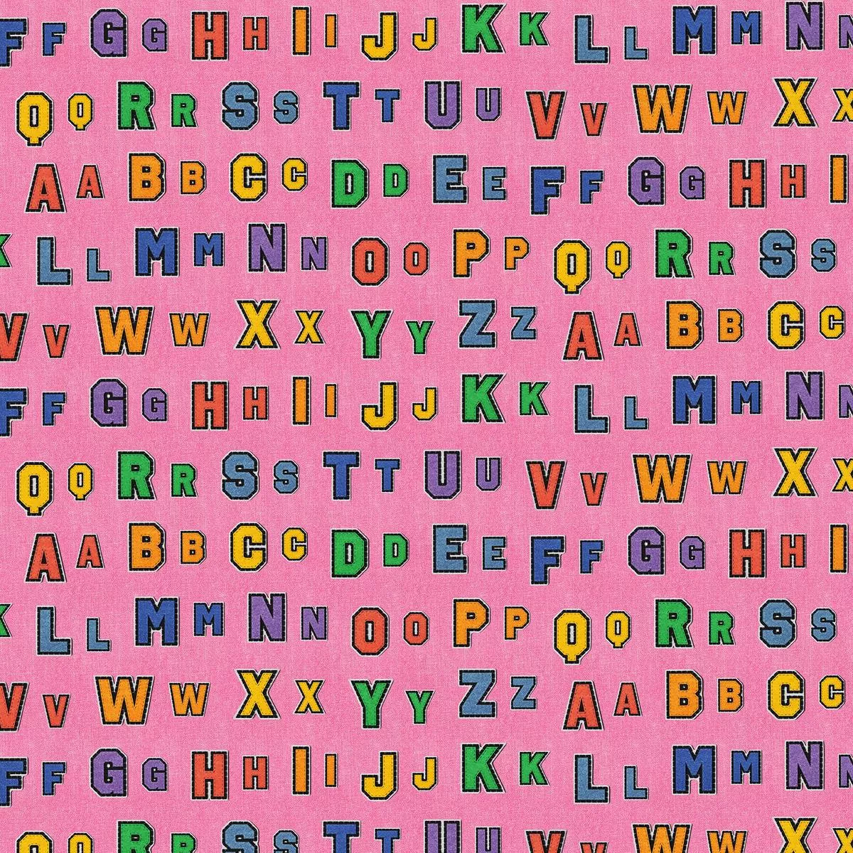 alphabet-rows-pink-quilting-cotton Alphabet Rows – Pink – Quilting Cotton