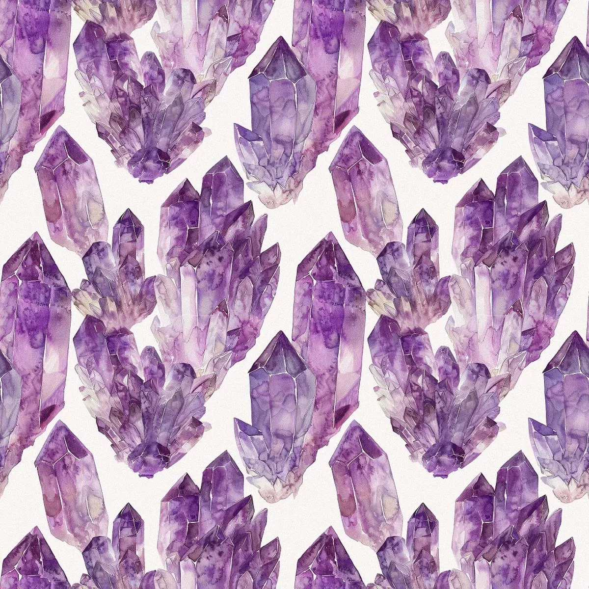 Amethyst Gemstones Pattern 9 Quilting Cotton Fabric