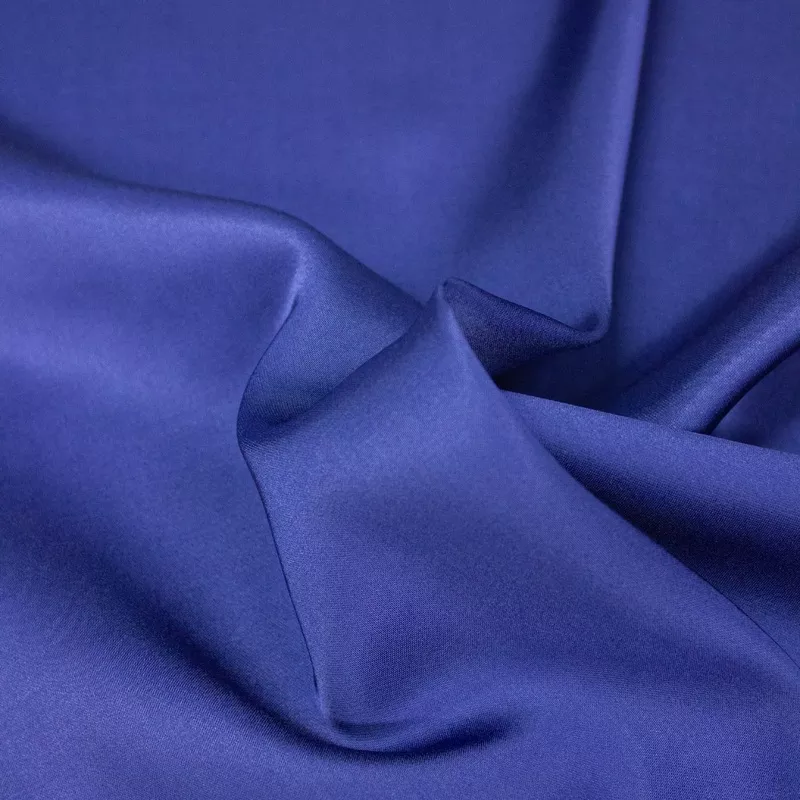 Anyla Blue Viscose Satin Fabric