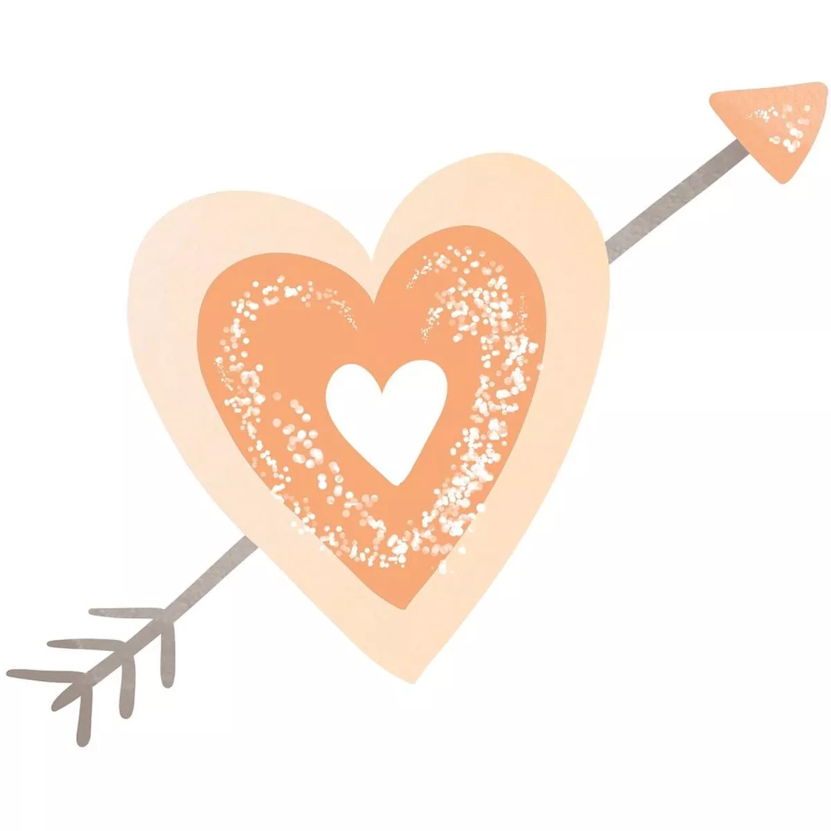boho-woodland-heart-arrow-2-fabric-panel Boho Woodland Heart and Arrow #2 Fabric Panel