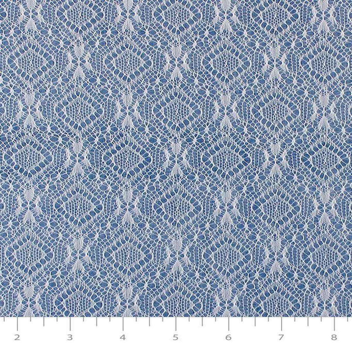 Bonded Lace Chambray Light Blue / Ecru