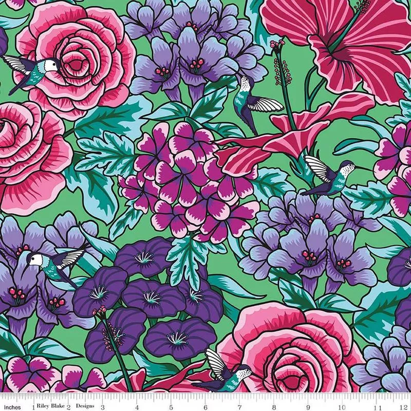 Botanic Blast by Sew Yeah Quilting – Roses: Green