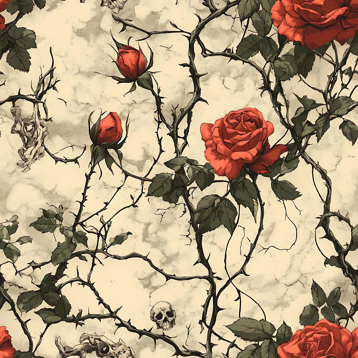 Bramble and Bone Pattern 8 Quilting Cotton Fabric