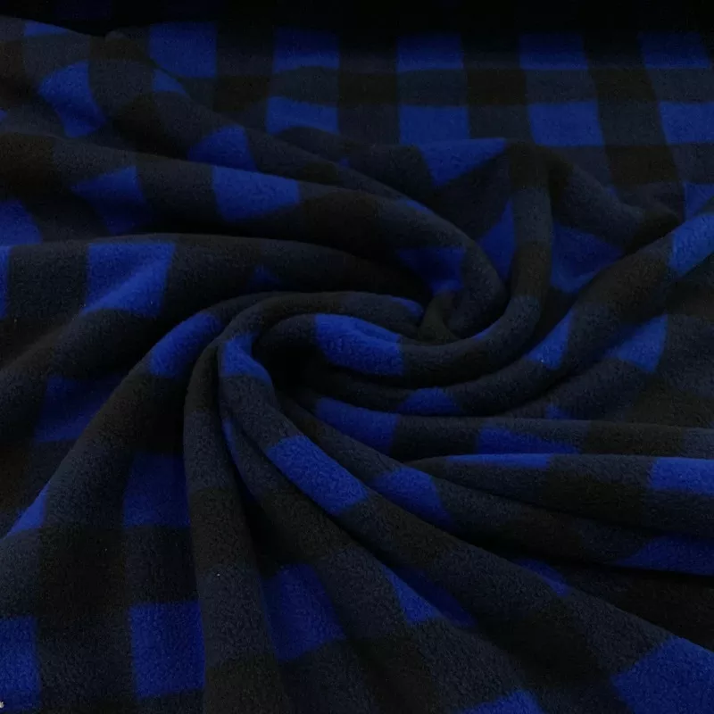 Buffalo Plaid Polar Fleece – Blue