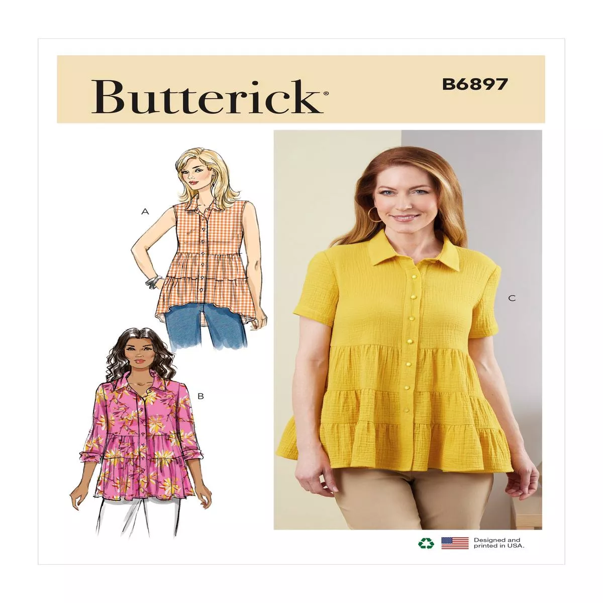 Butterick Pattern B6897 Misses’ Top