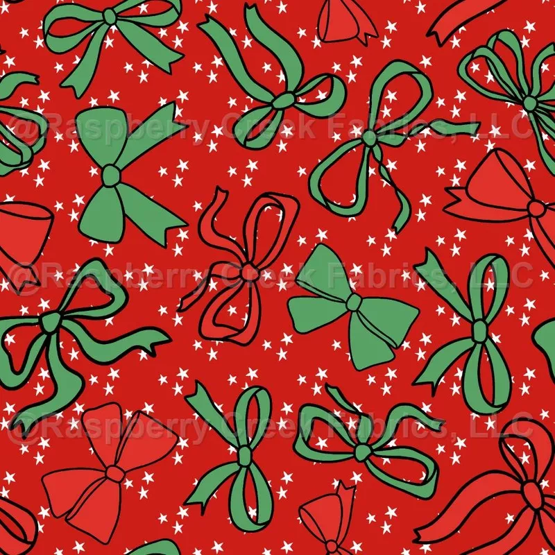 Christmas Bows in Red and Green