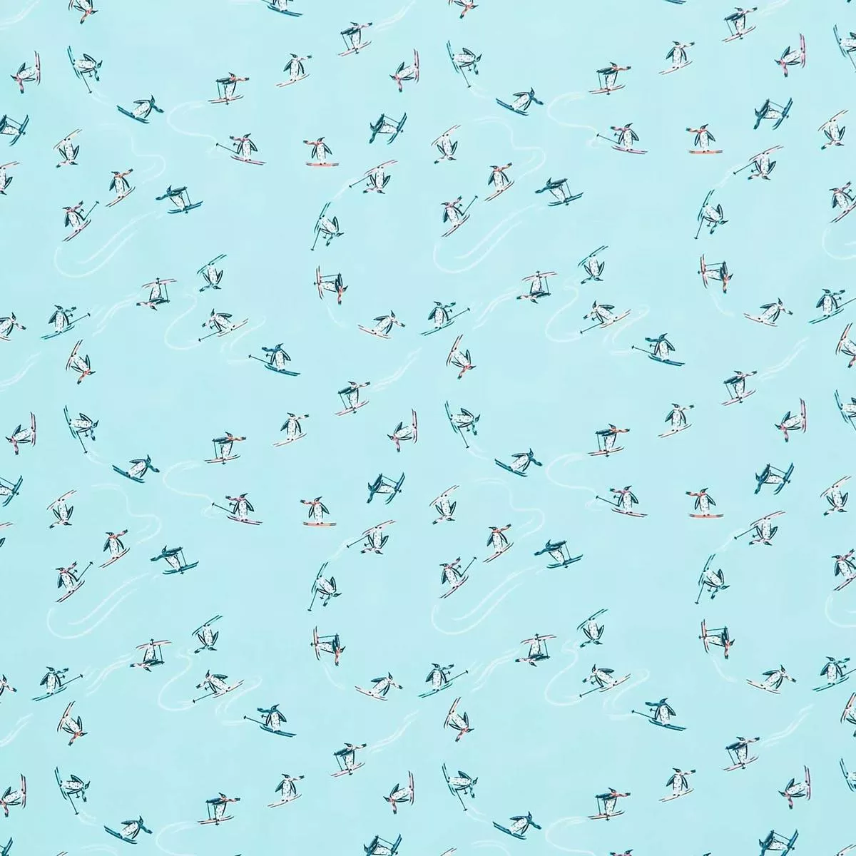 christmas-in-cabin-snow-rush-blue-yardage Christmas In The Cabin – Snow Rush Blue Yardage