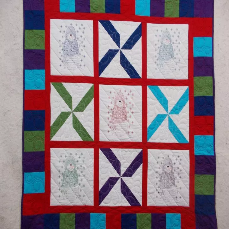 Color Me A Snowman Machine Embroidery