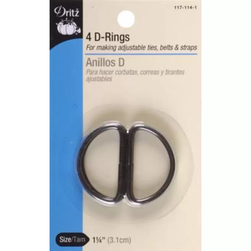 D Ring Black 1 1/4in 4ct – 117-114-1