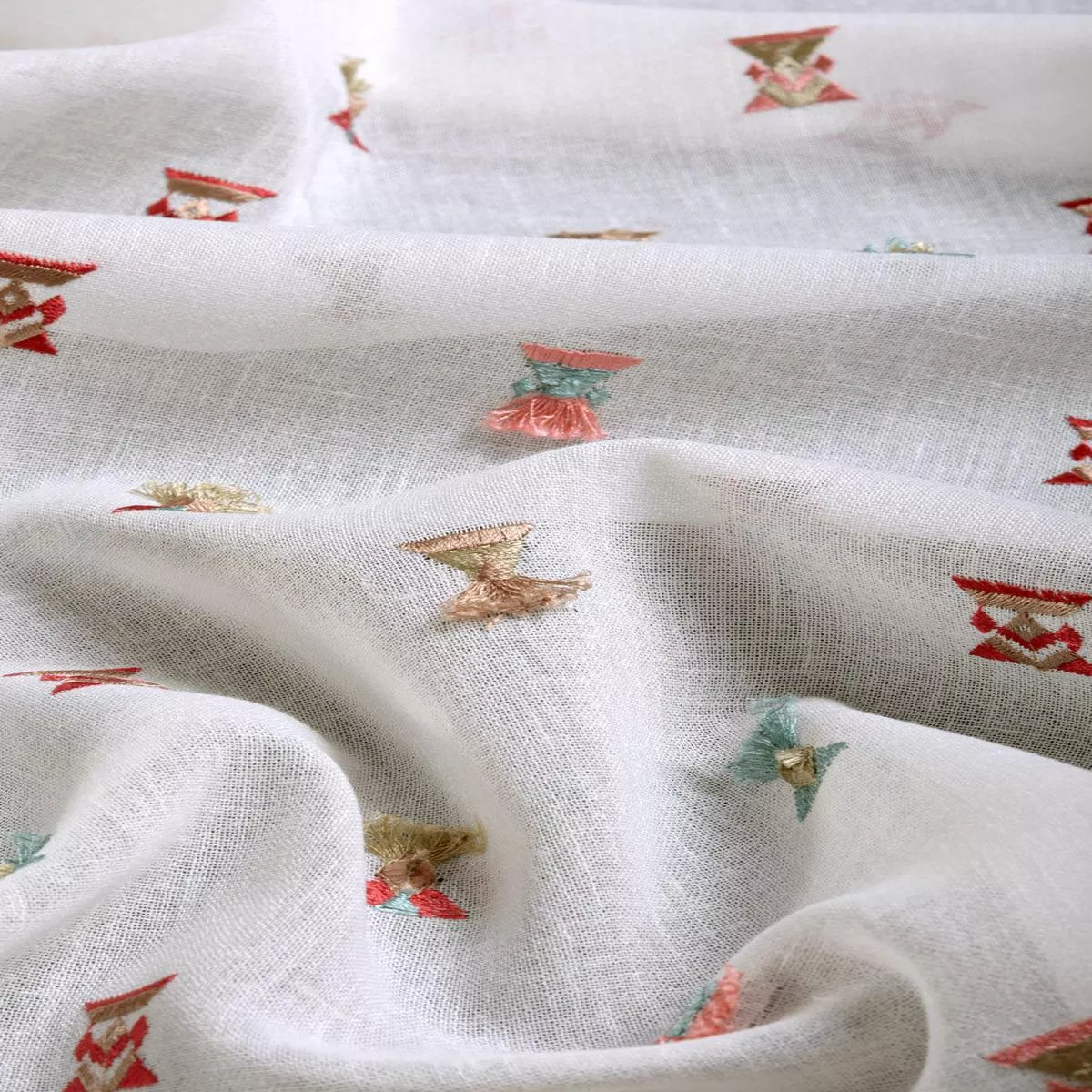 ‘Delicate Blossom’ Fabric by the Yard (Red/ Pink/ Beige/ Blue/ White)