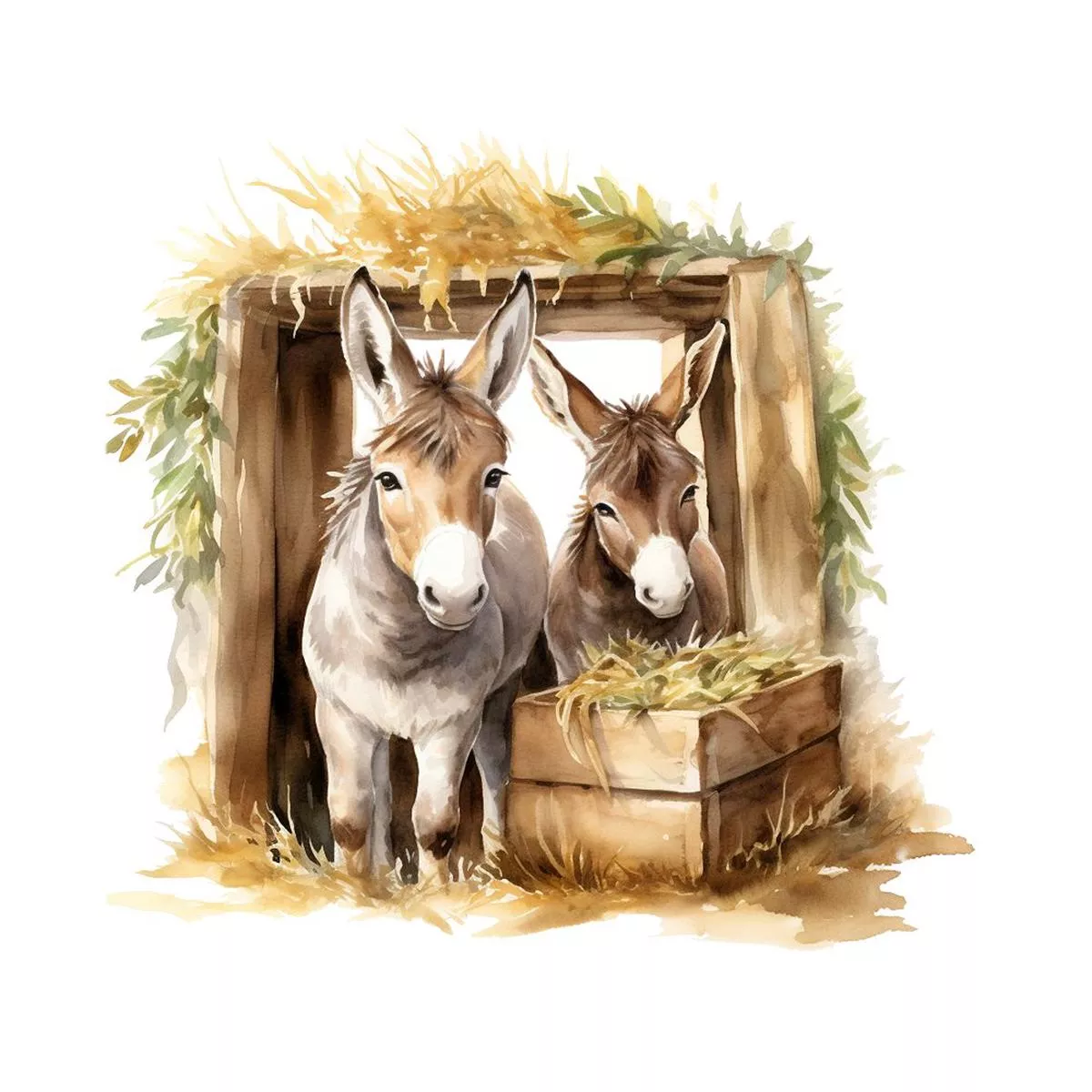 donkey-s-in-stable-fabric-panel Donkey’s in a Stable Fabric Panel