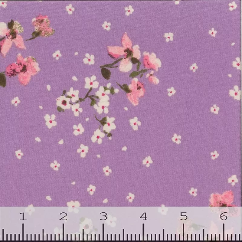Double Brushed Floral Print Fabric 13218
