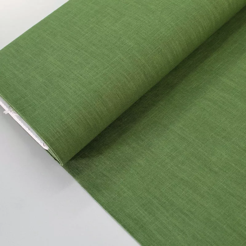 Dressmaking Washed Linen Handle – Lawn Green
