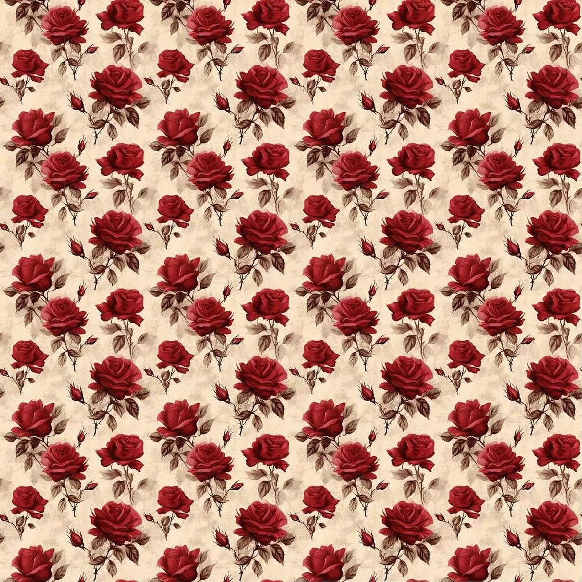 edgar-allen-poe-crimson-roses-4-fabric Edgar Allen Poe Crimson Roses #4 Fabric