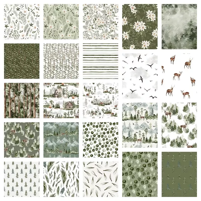 Evergreen Forest Fat Eighth Bundle – 23 Pieces