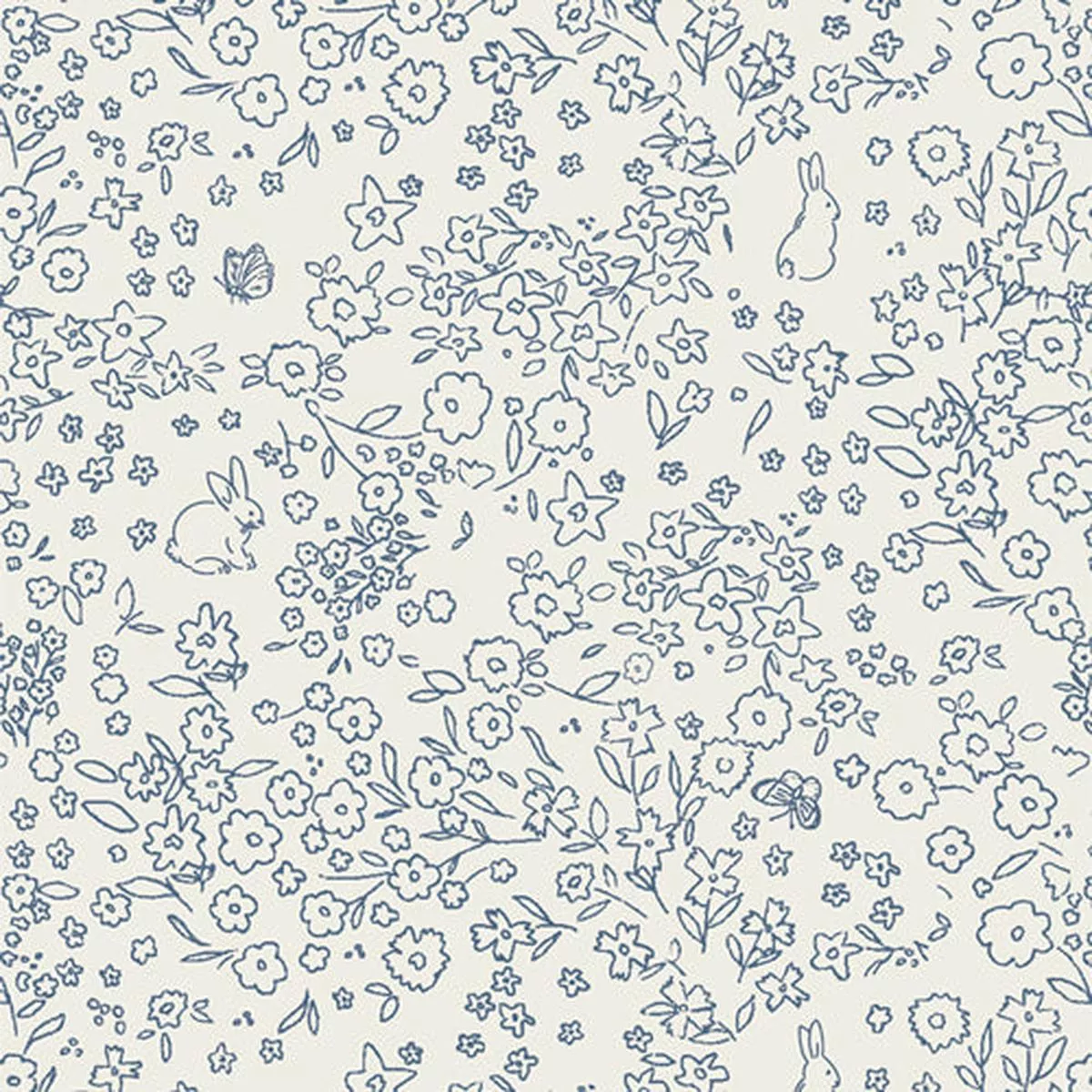 Fabric Art Gallery Somebunny Cool in Flannel Bedtime Stories by the Quarter Yard F31104a