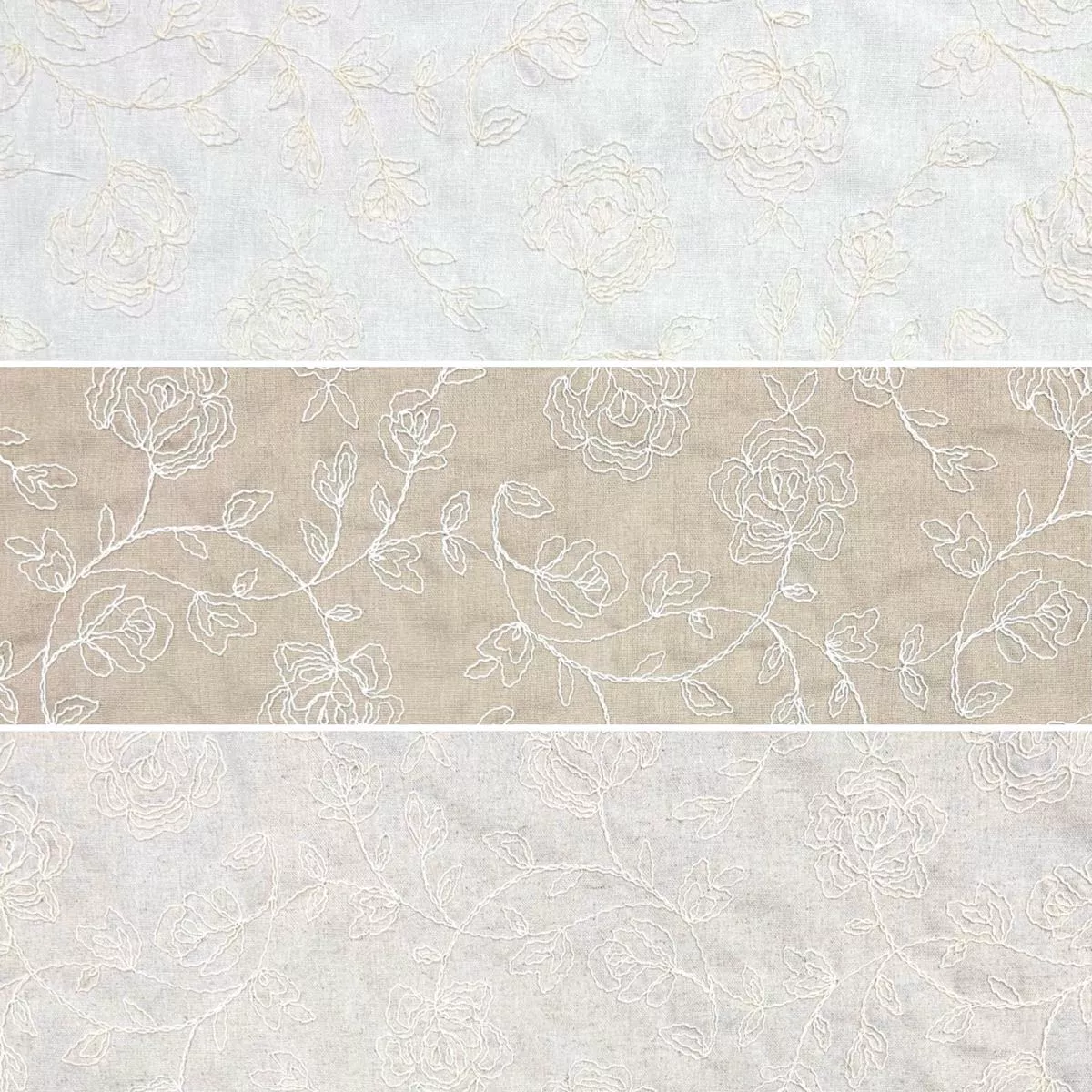 flower-branches-embroidered-linen-viscose-fabric Flower Branches Embroidered Linen Viscose Fabric
