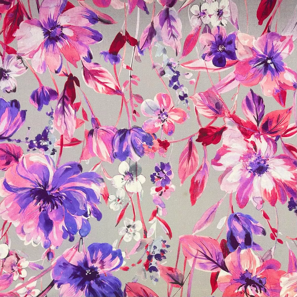 gardens-on-grey-linen-blend-fabric Gardens on Grey Linen Blend Fabric