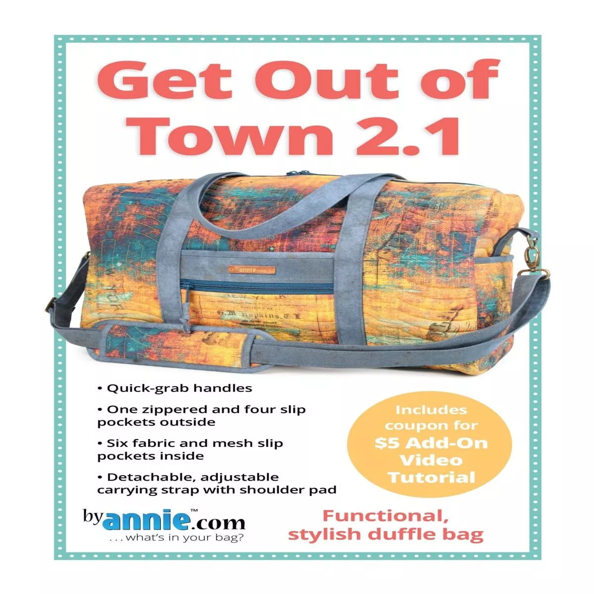 Get Out of Town 21 from By Annie (Printed Paper Pattern)