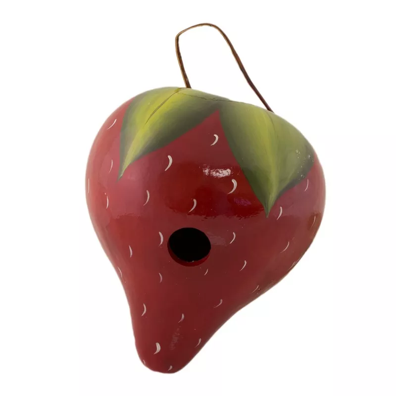 Gourd Birdhouse Strawberry 16723