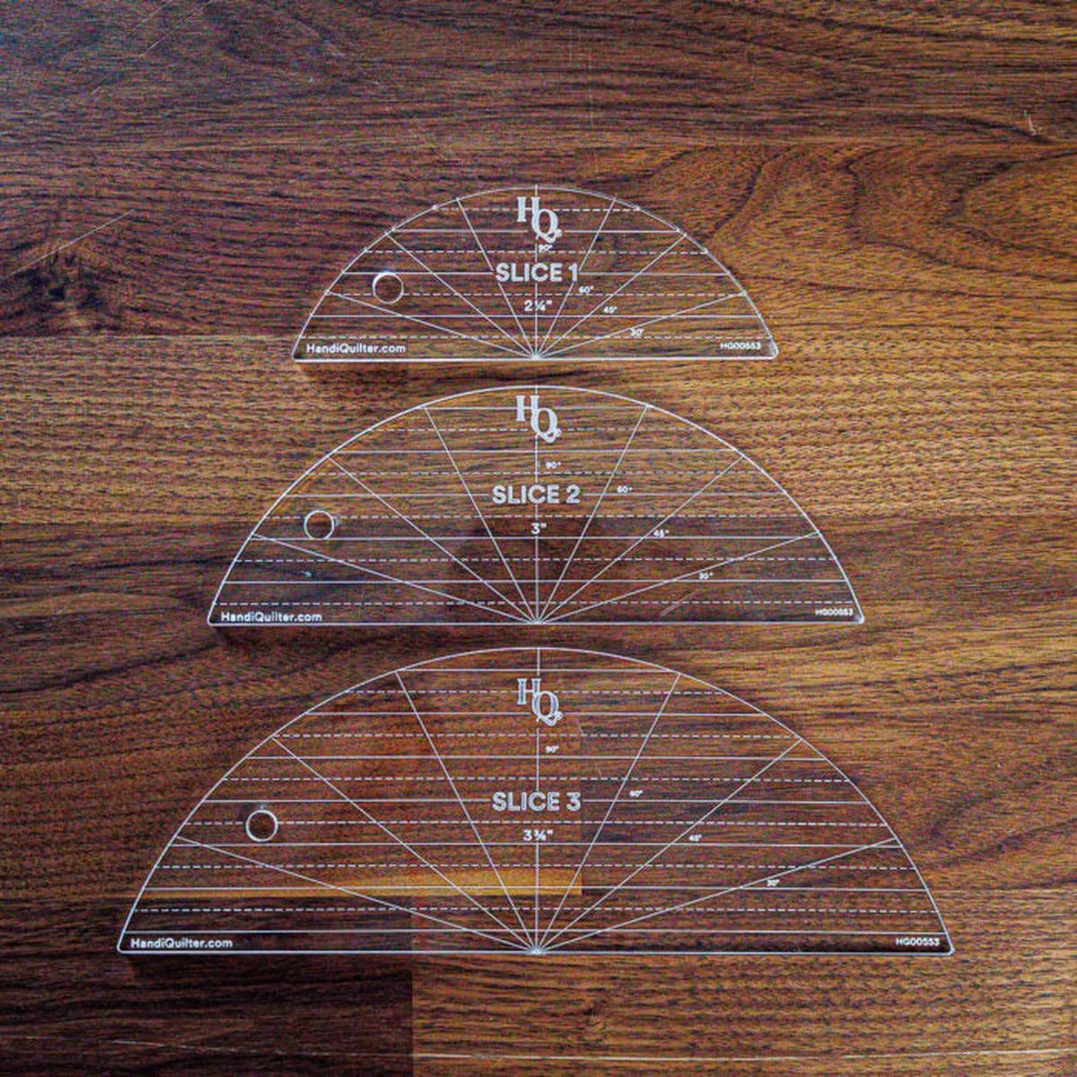 Handi Quilter 3pc Slice Quilting Ruler Set HG00553