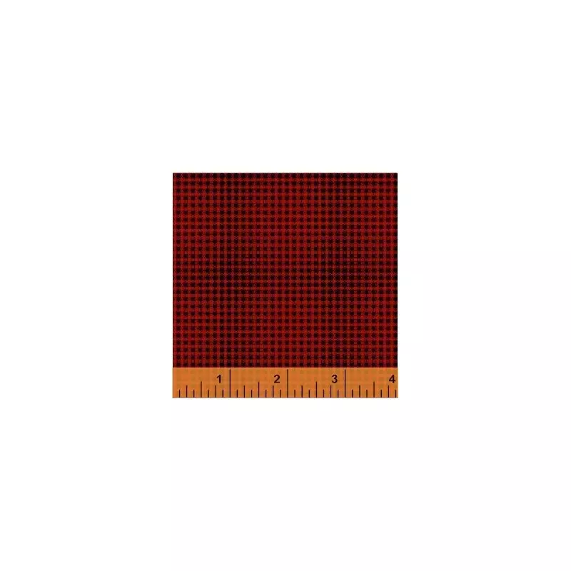 Handsome Whistler Studios 51339-1 Red Mini Check Cotton