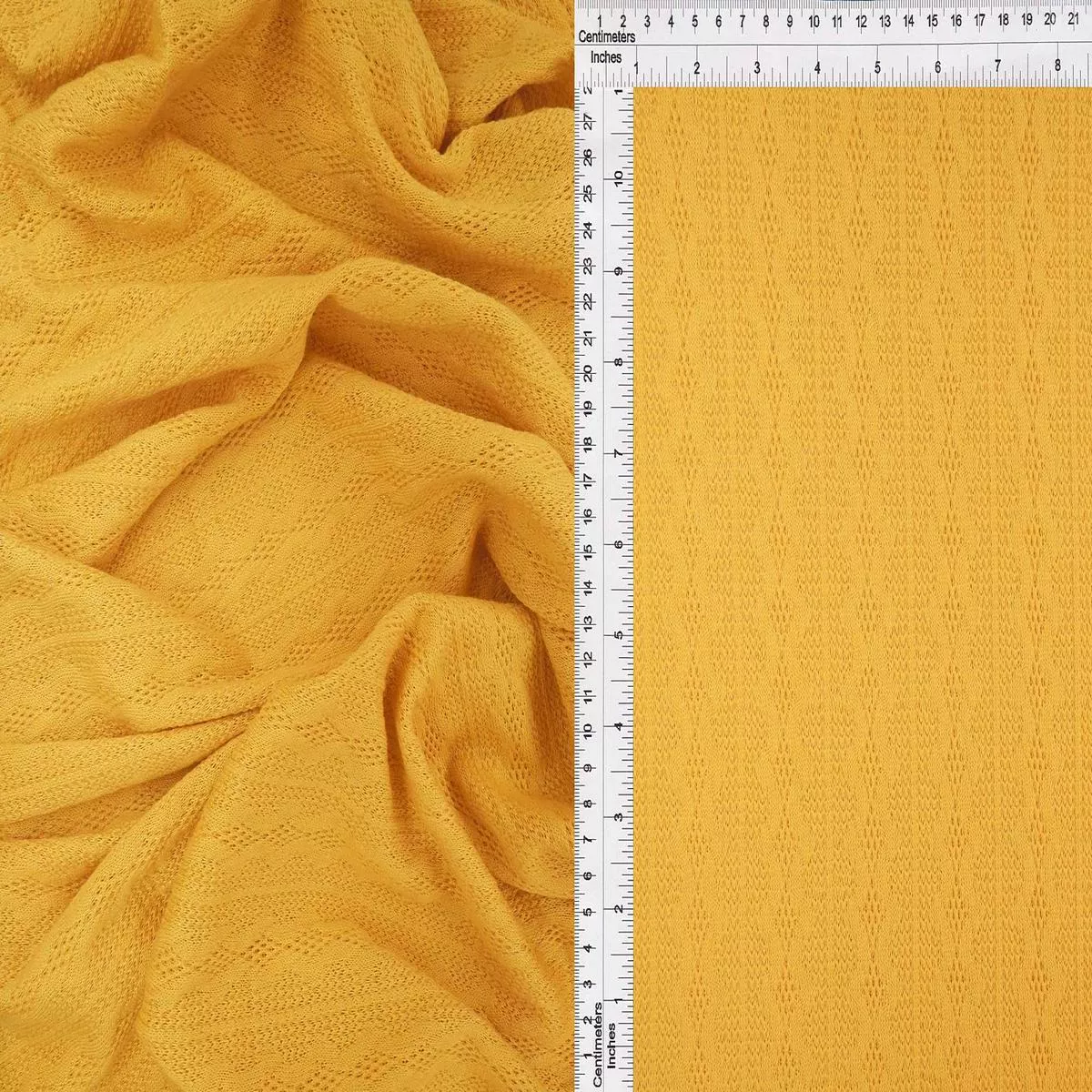 Jacquard Cable Knit Sweater Fabric – KNT4422 – MUSTARD