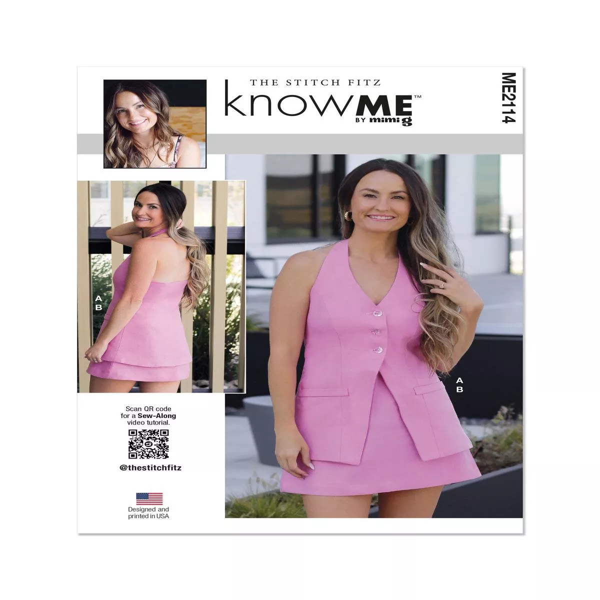 knowme-pattern-me2114-misses-top-skirt KnowMe Pattern ME2114 Misses’ Top and Skirt