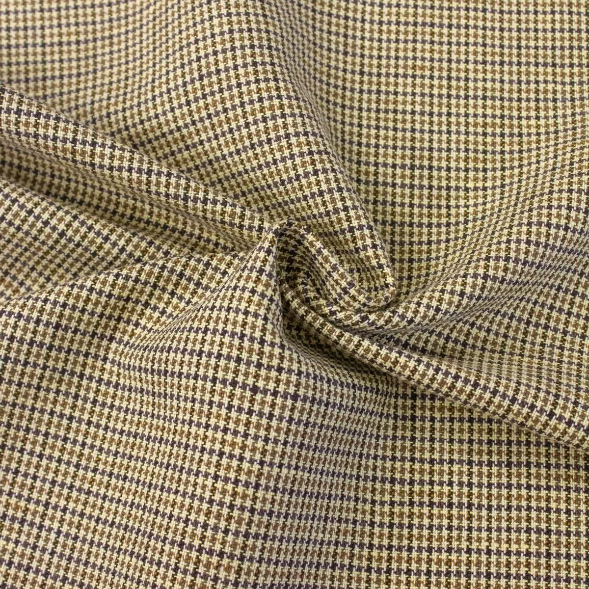 Lars Multicolour Pied de Poule Cotton Blend Fabric