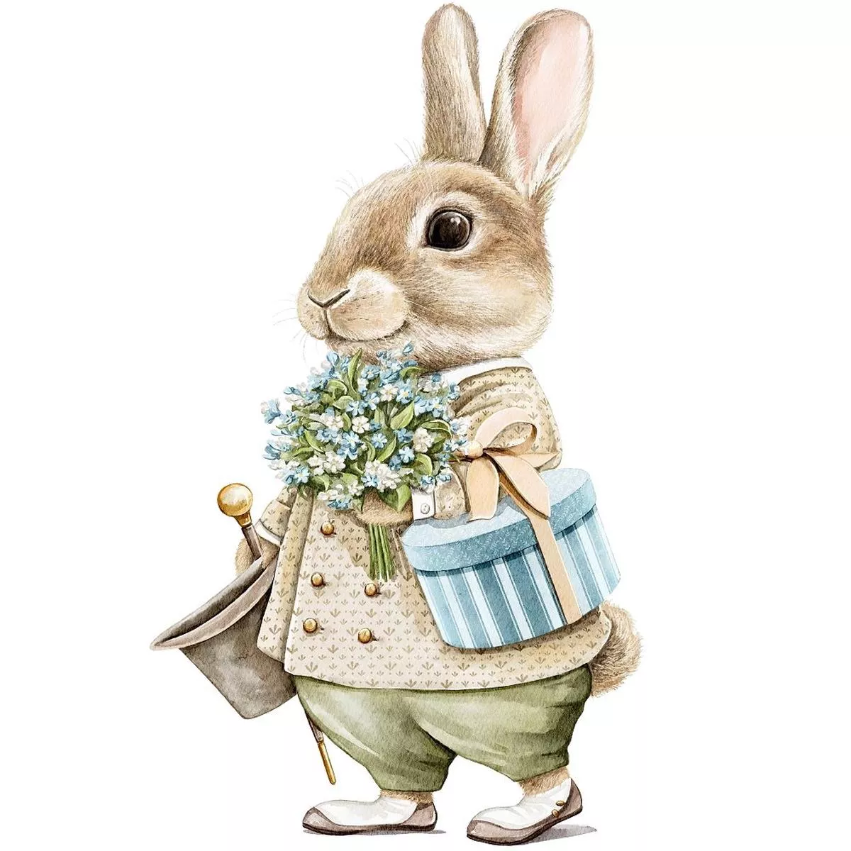 little-critters-easter-rabbit-dad-fabric-panel Little Critters Easter Rabbit Dad Fabric Panel