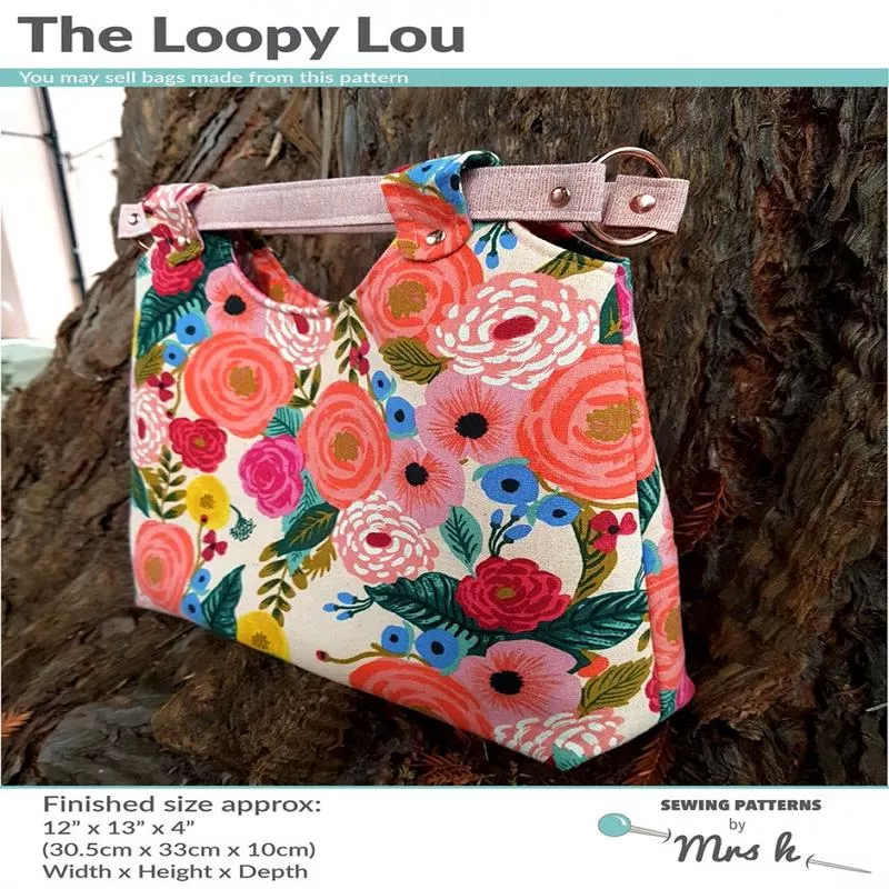 The Loopy Lou Bag by Sewing Patterns by Mrs H (Printed Paper Pattern)