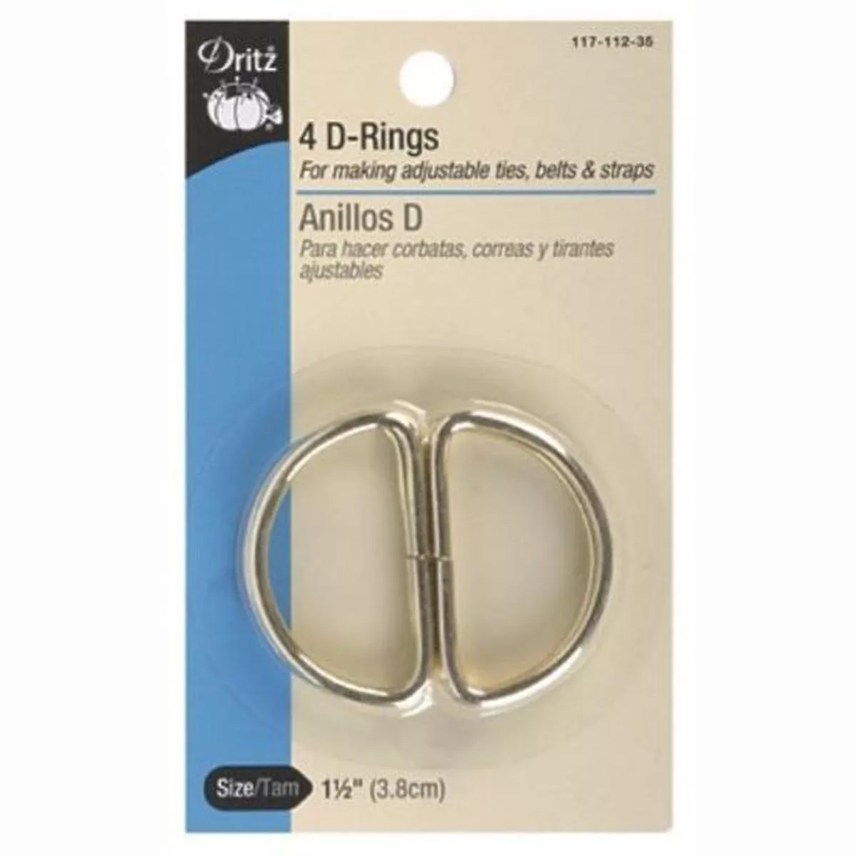 Metal D-Rings 4 Pack S-117-11-2G