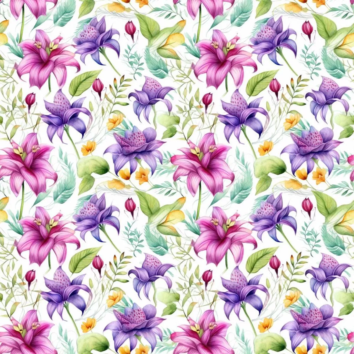 multicolor-iris-flower-fabric Multicolor Iris Flower Fabric