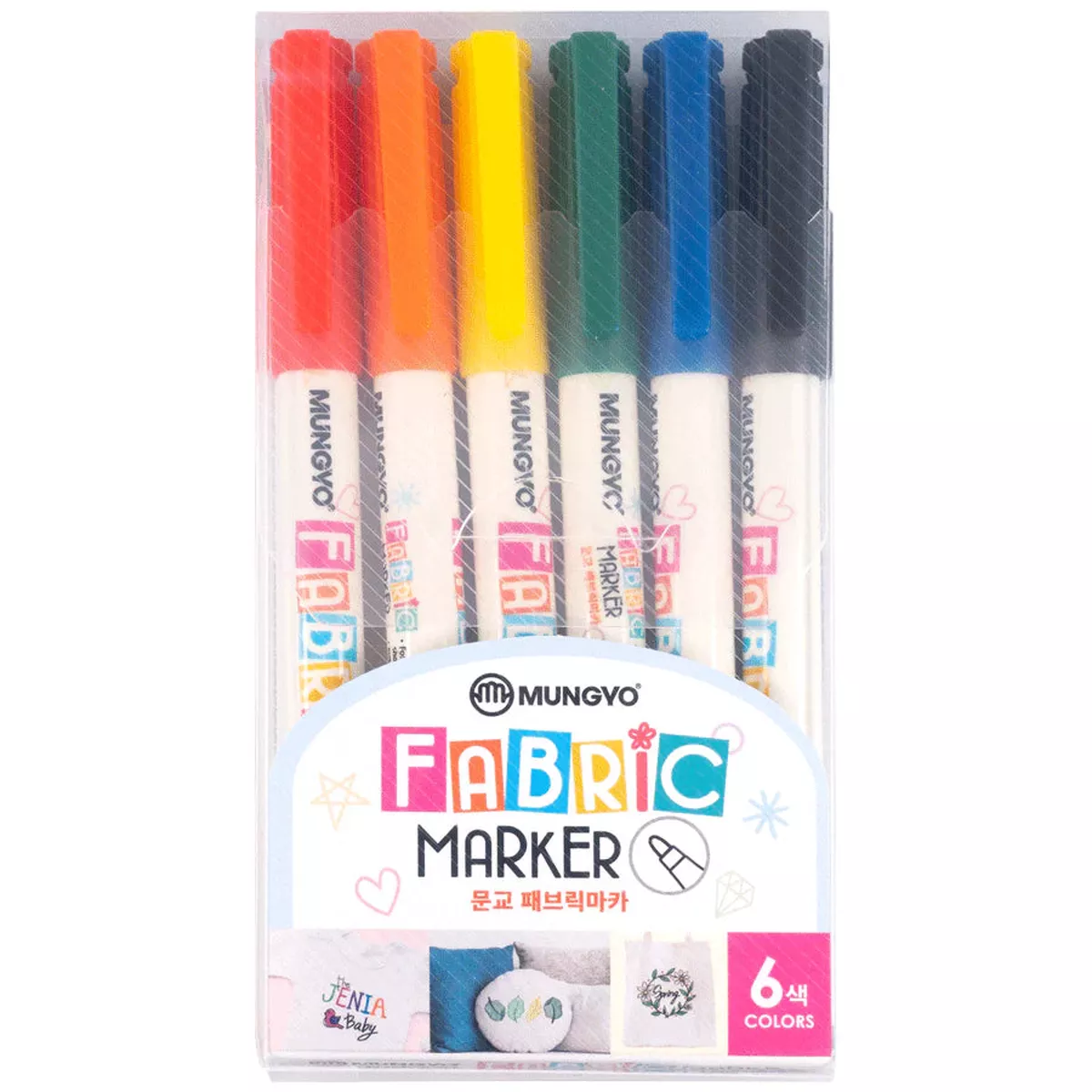 mungyo-fabric-marker-6-pce-neon Mungyo Fabric Marker 6 Pce Neon