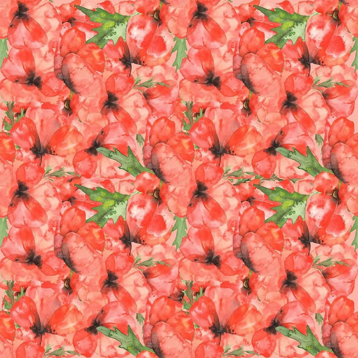 packed-flowers-poppies-fabric Packed Flowers Poppies Fabric
