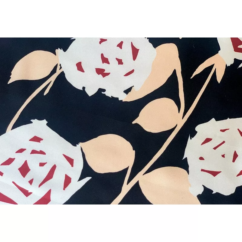 parosh-peach-blush-ruby-peonies-silk-twill-made-in-italy Parosh Peach Blush & Ruby Peonies Silk Twill (Made in Italy)