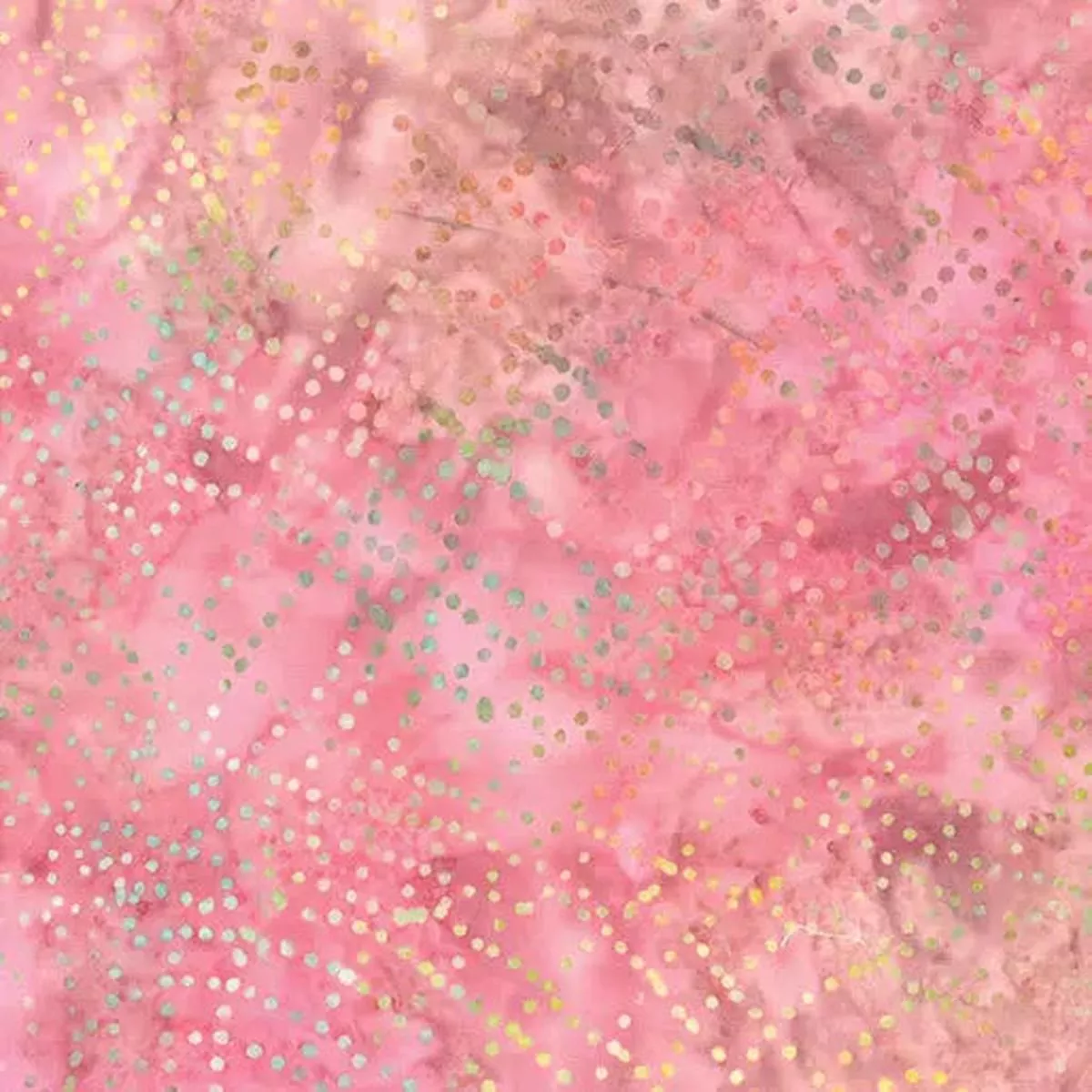 Pink Wave Dots Cotton 44″/45″ Fabric Per Yard