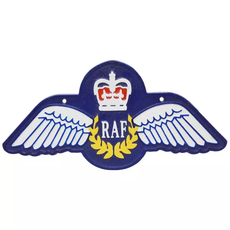 raf-wings-vintage-cast-iron-wall-sign RAF Wings Vintage Cast Iron Wall Sign