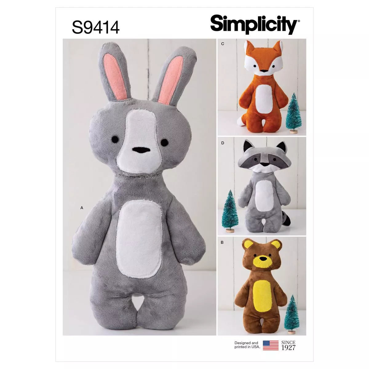 Simplicity Pattern 9414 Stuffed Animals