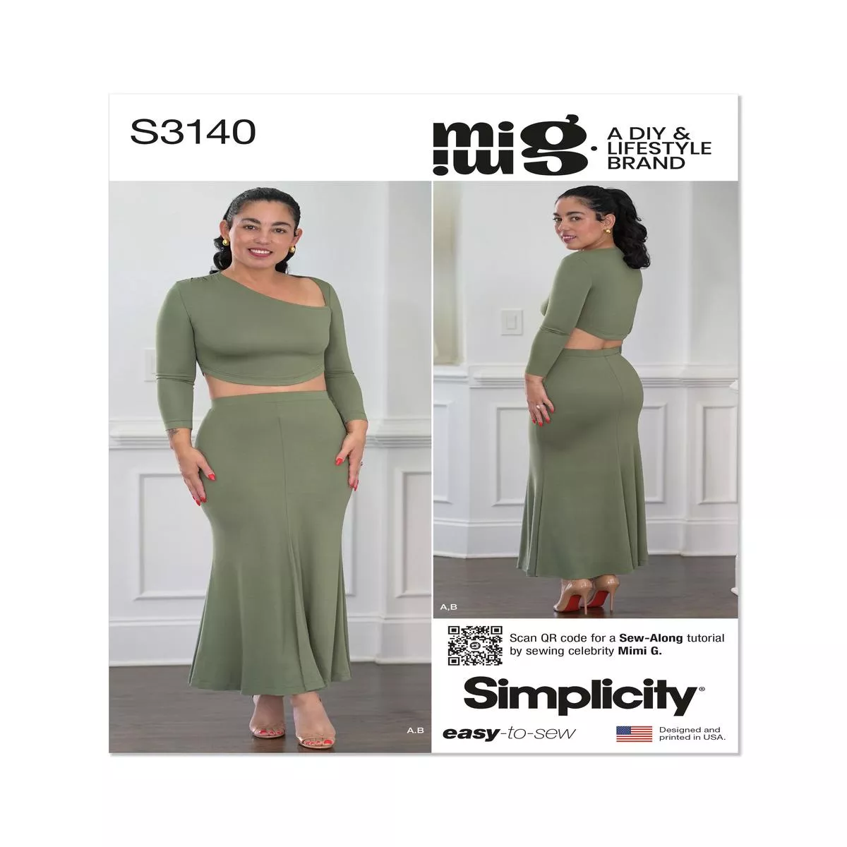 simplicity-pattern-s3140-misses-knit-top-skirt Simplicity Pattern S3140 Misses’ Knit Top and Skirt