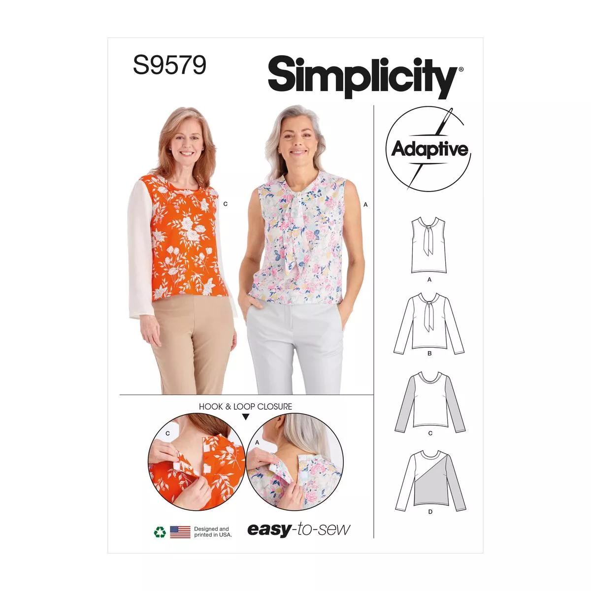Simplicity Pattern SS9579 Misses’ Adaptive Tops