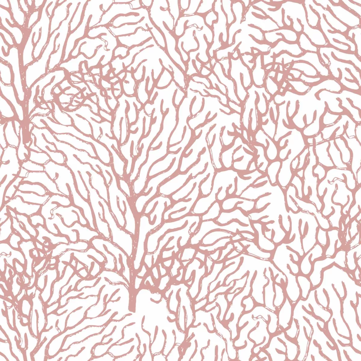Sketched Coral Fabric – Rose Gold