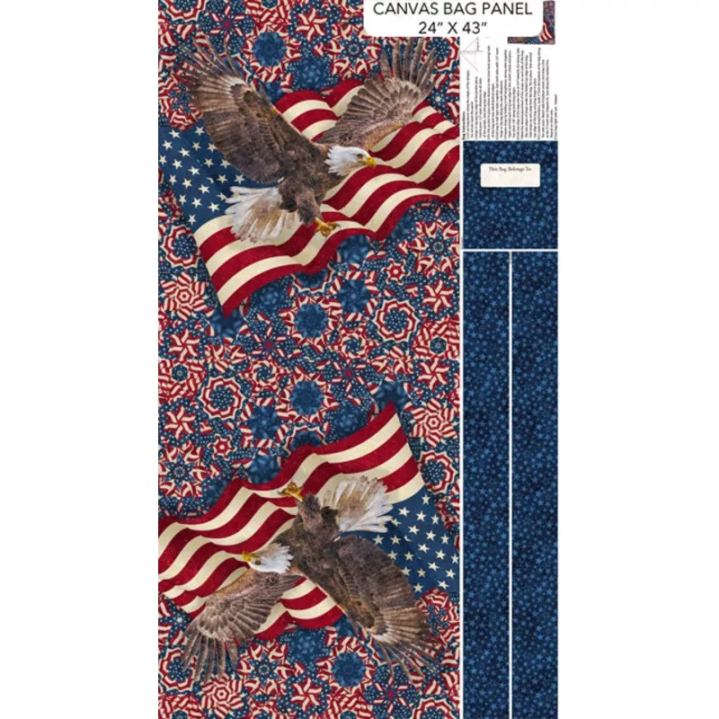 Stars & Stripes 14 Stonehenge Canvas Bag Panel