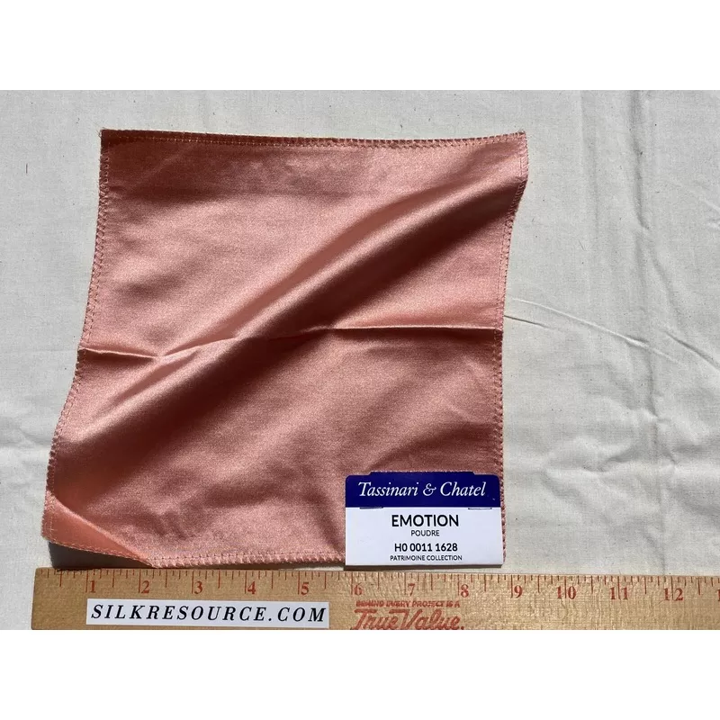 Tassinari and Chatel Scalamandre Emotion Poudre Pink Silk Satin Plain Solid MSRP USD 1392/ySpecial Order