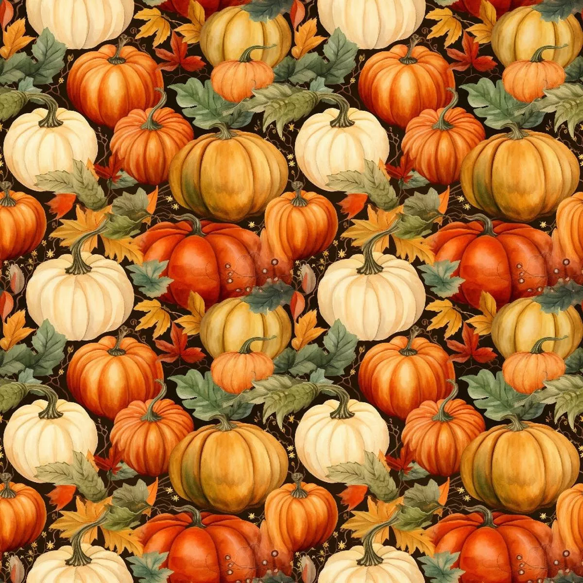 Vintage Autumn Pattern 7 Quilting Cotton Fabric
