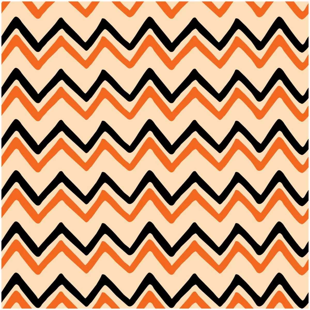 vintage-halloween-chevron-fabric-tan Vintage Halloween Chevron Fabric – Tan