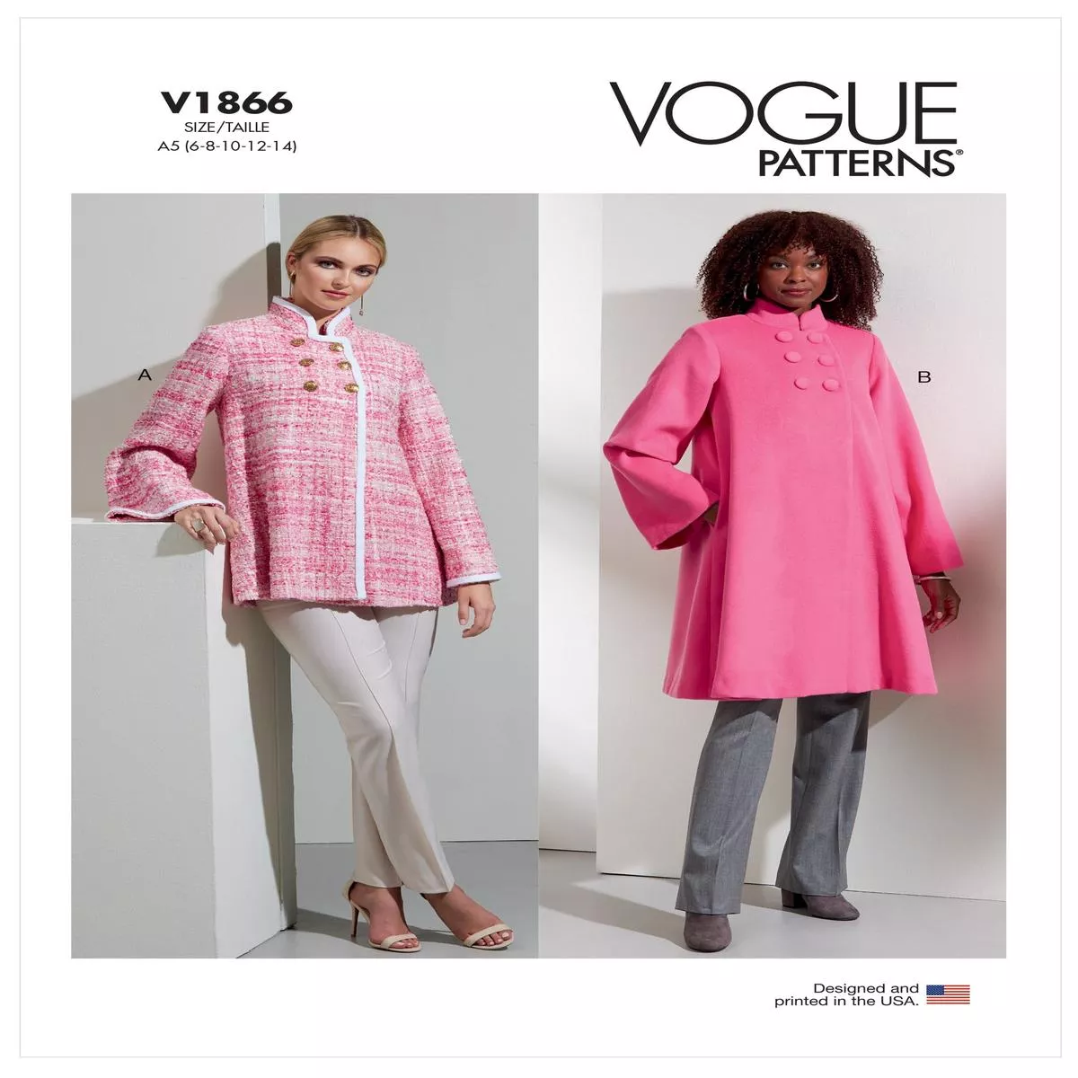 Vogue Pattern V1866 Misses’ Coat