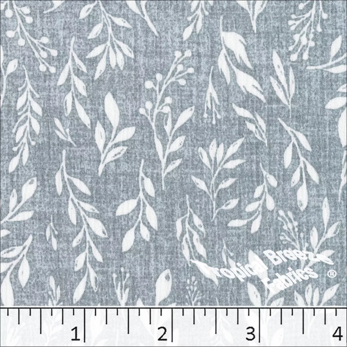 Yoryu Leafy Print Polyester Fabric 048619