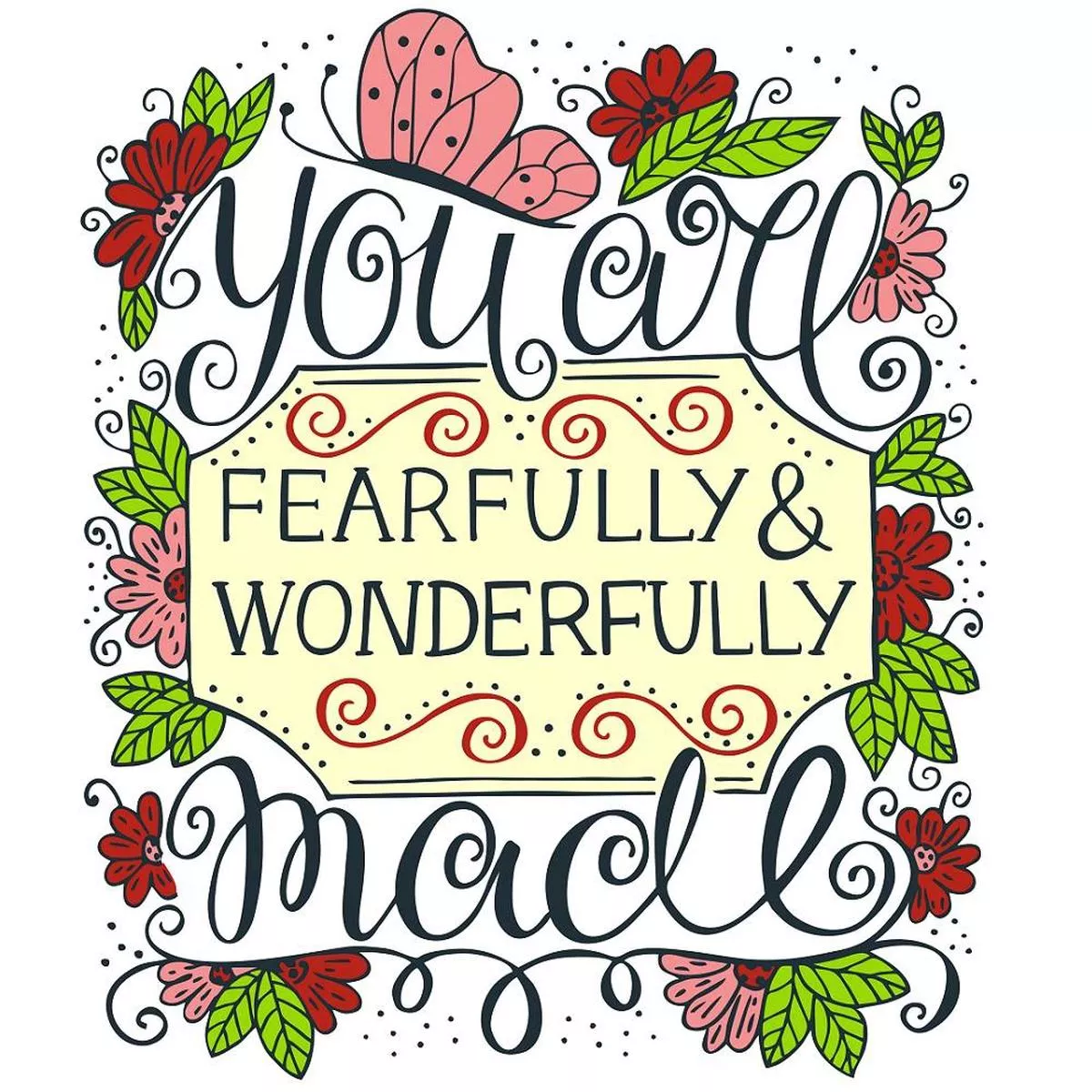 you-are-fearfully-wonderfully-made-fabric-panel You Are Fearfully & Wonderfully Made Fabric Panel